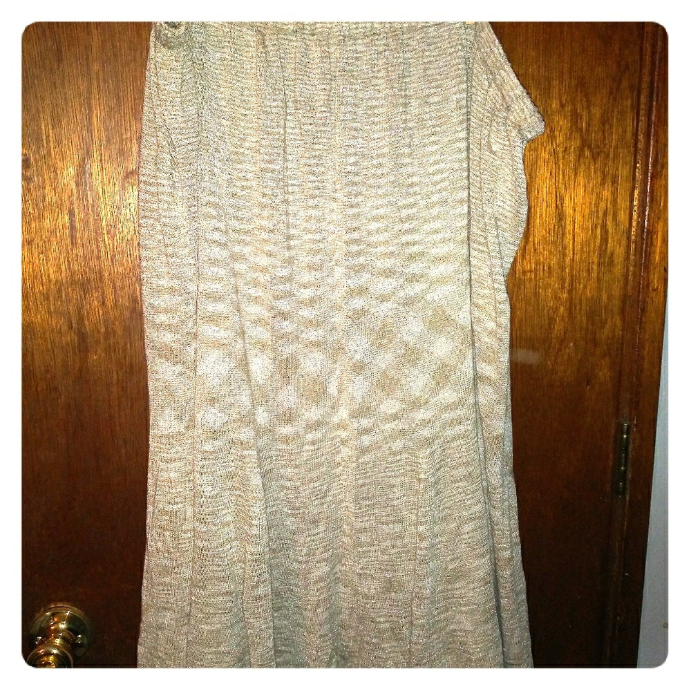 Gold metallic soft and stretchy A-line skirt